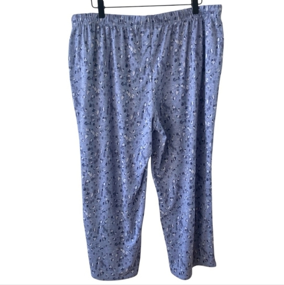 Lucky Brand Blue Women's Leopard Pattern Crop Lounge Pants Size XL. - Picture 2 of 4